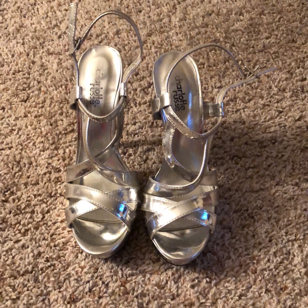 Silver stilettos